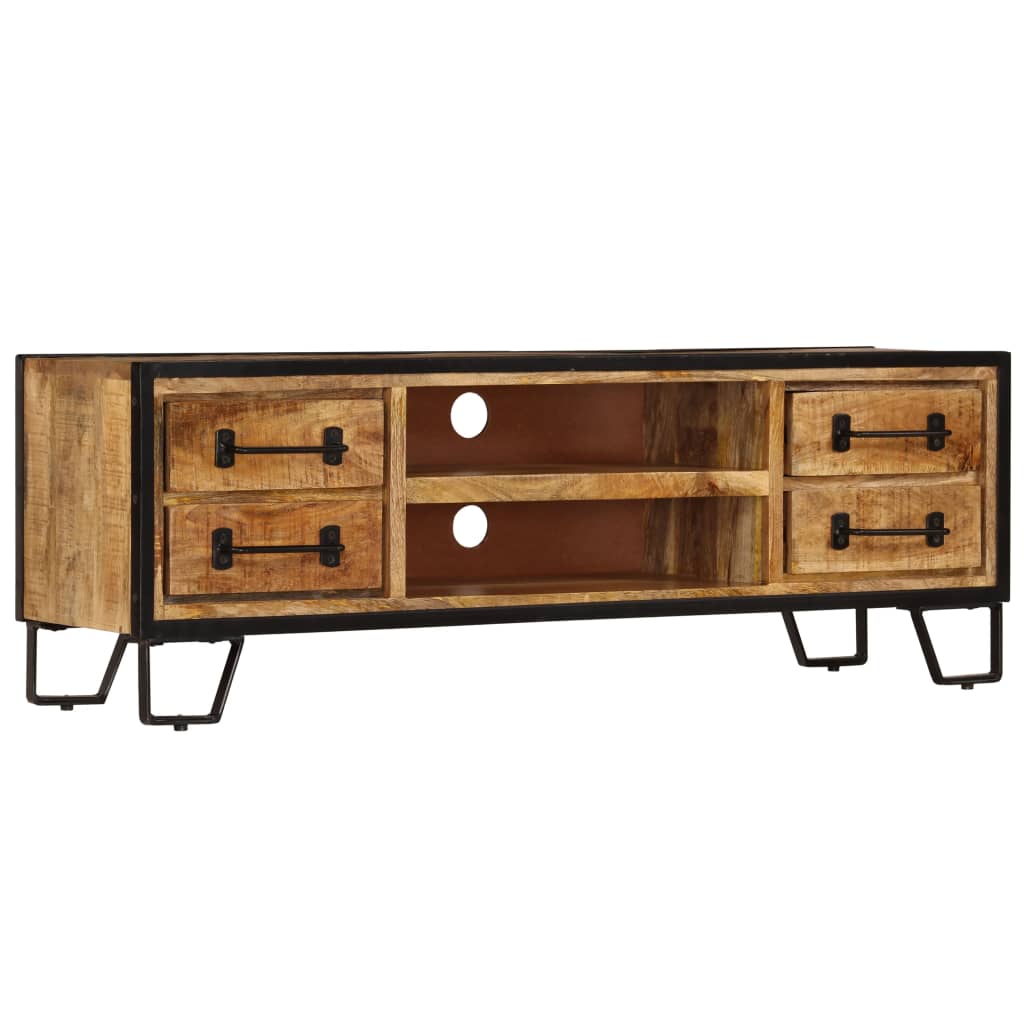 247343 vidaXL TV Cabinet with Drawers 120x30x40 cm Solid Mango Wood