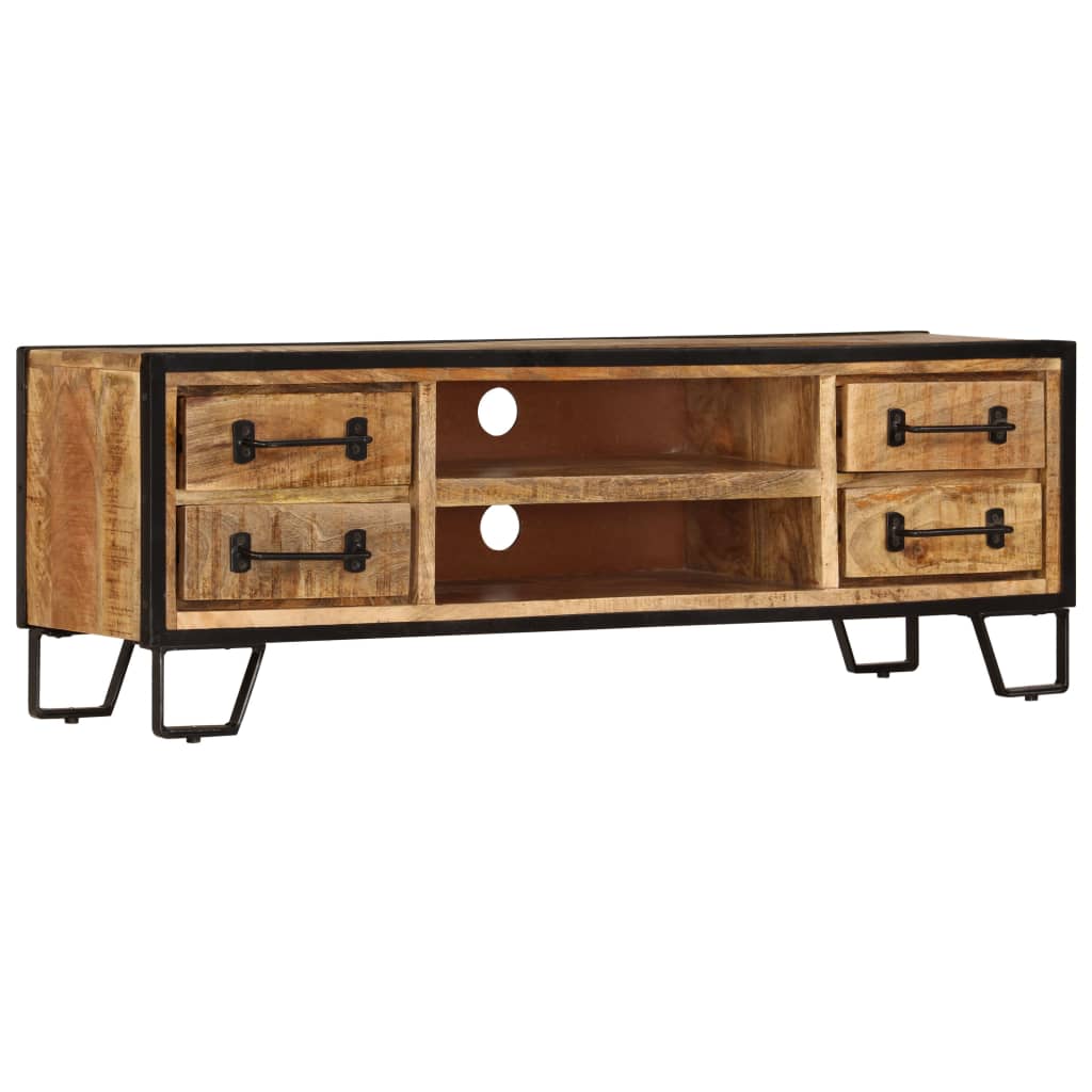 247343 vidaXL TV Cabinet with Drawers 120x30x40 cm Solid Mango Wood