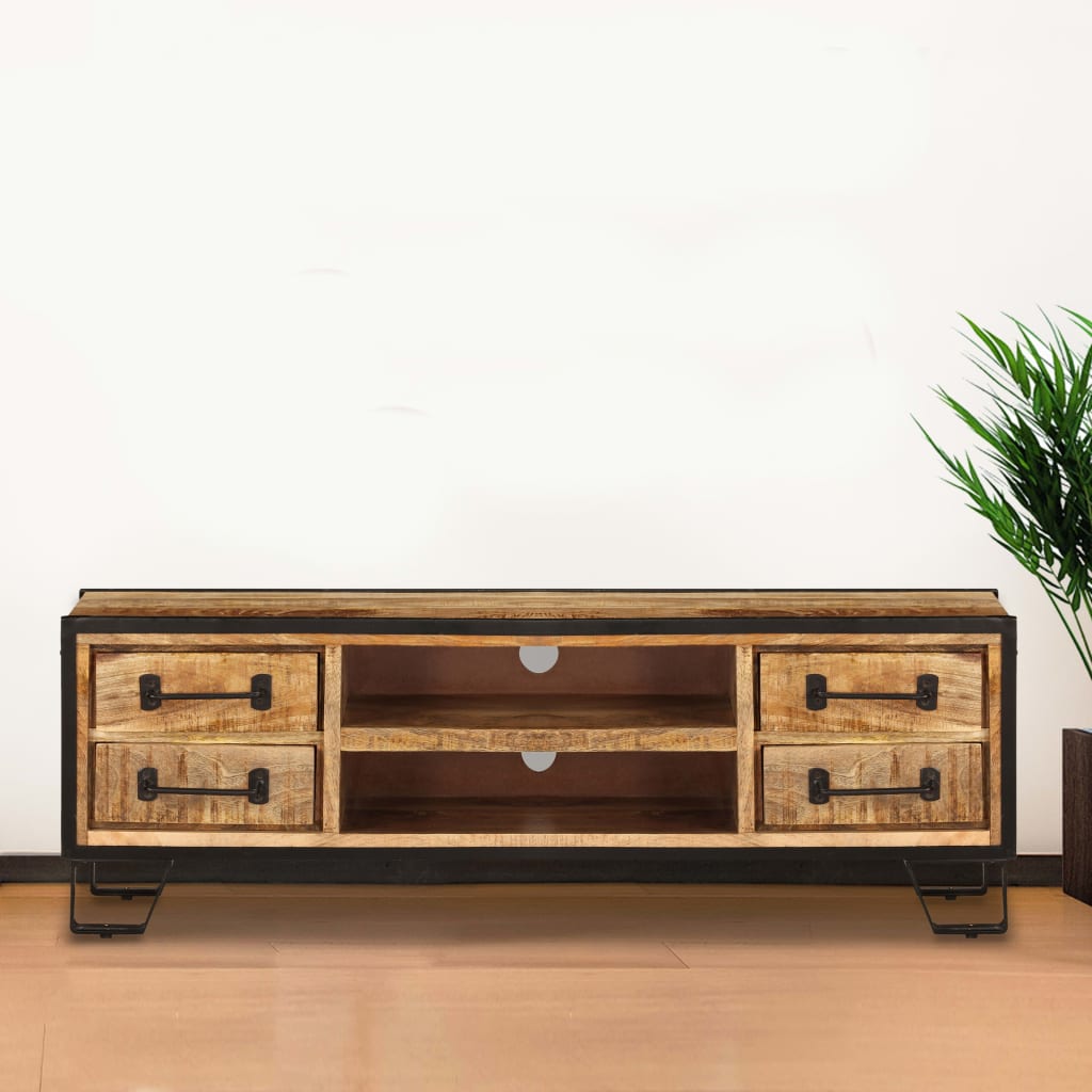 247343 vidaXL TV Cabinet with Drawers 120x30x40 cm Solid Mango Wood