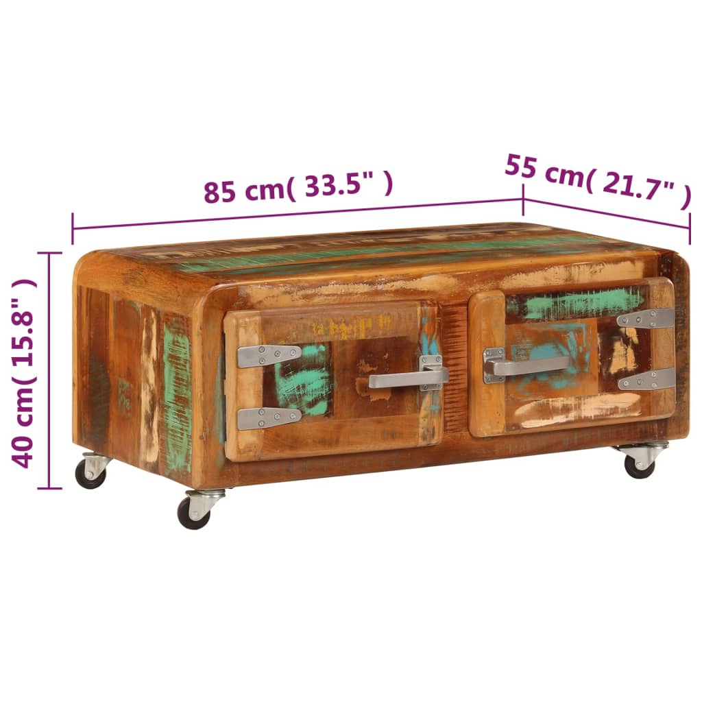 Coffee Table 85x55x40 cm Solid Reclaimed Wood