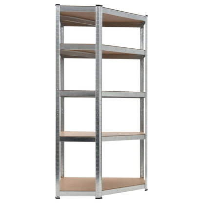 Storage Shelf Silver 90x90x180 cm Steel and MDF