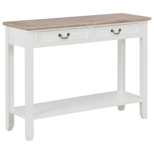 Console Table | White and natural wood colour