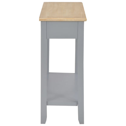 Console Table Grey 110x35x80 cm Wood