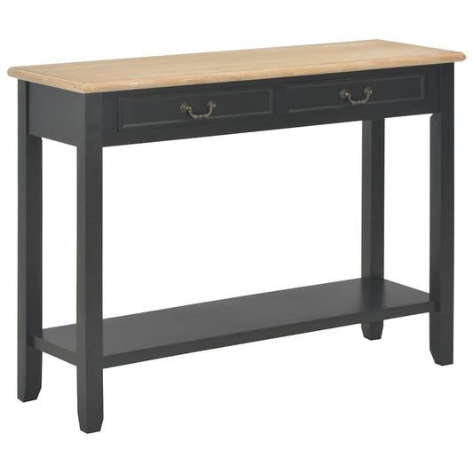 Console Table | Black and Natural Wood