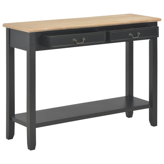 Console Table | Black and Natural Wood