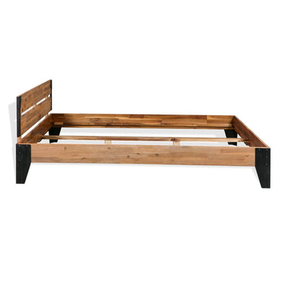Bed Frame | Brown | Solid Acacia wood | Double | Durable | Bed Frame