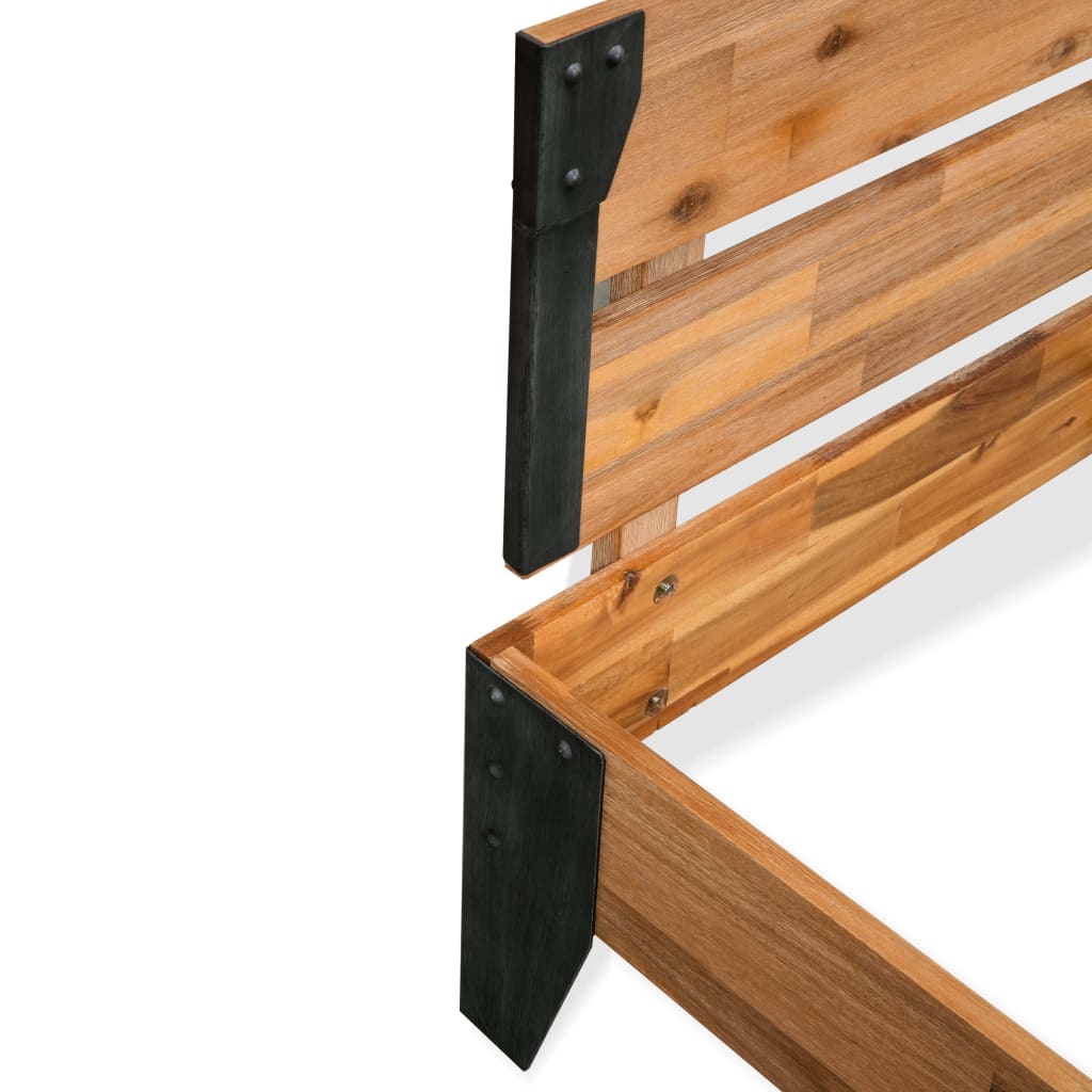 Bed Frame | Brown | Solid Acacia wood | Double | Durable | Bed Frame