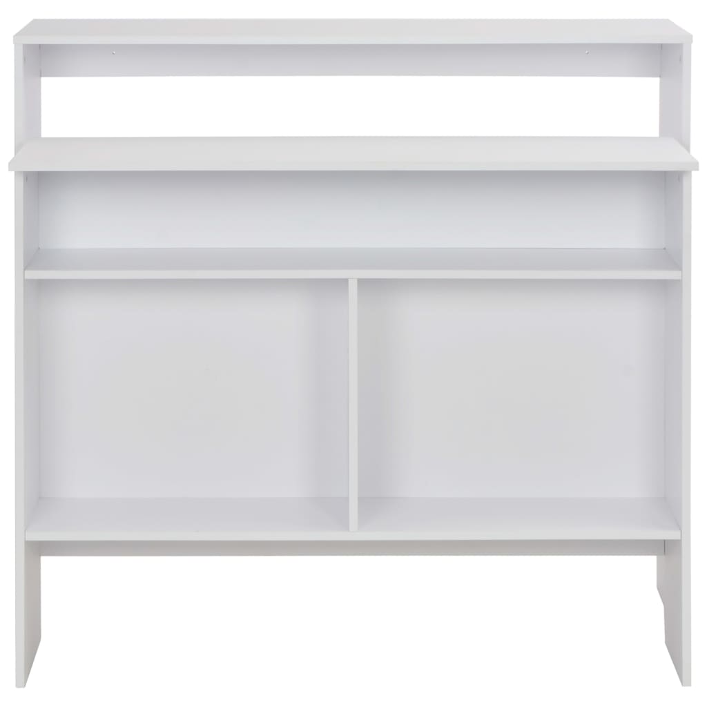 Bar Table with 2 Table Tops White 130x40x120 cm