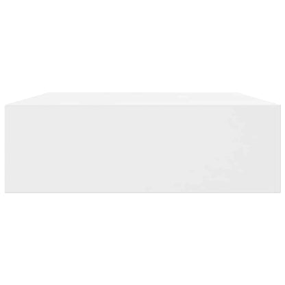 Floating Wall Shelves with Drawers 2 pcs White 48 cm