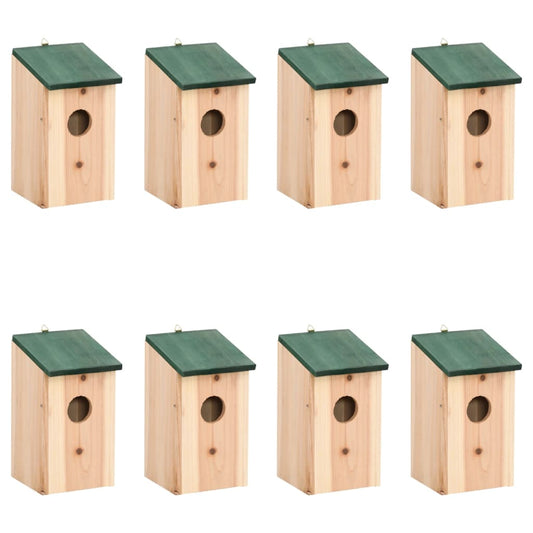 Bird House | Green and Wood | Solid pine wood | Small | Durable