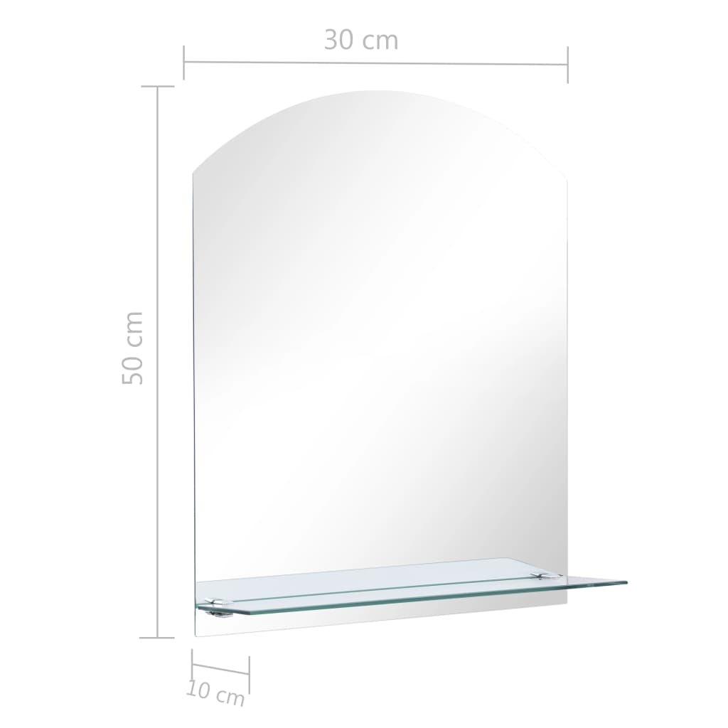 Wall Mirror | Transparent | Toughened Glass | 30x50 cm | Minimalistic