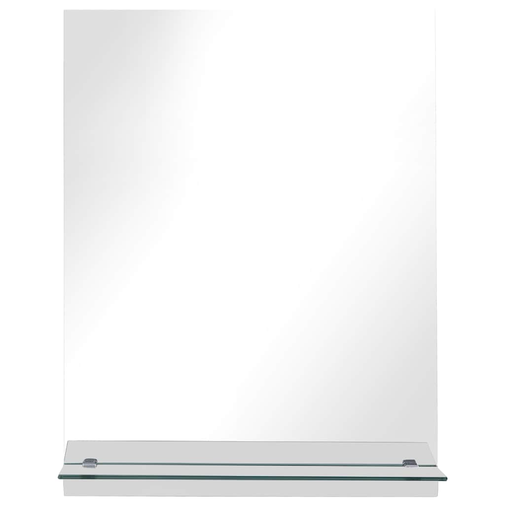 Wall Mirror with Shelf 20x40 cm Tempered Glass