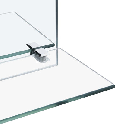 Wall Mirror with Shelf 20x40 cm Tempered Glass