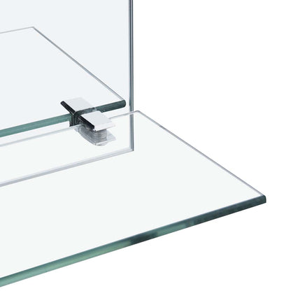 Wall Mirror with Shelf 30x30 cm Tempered Glass