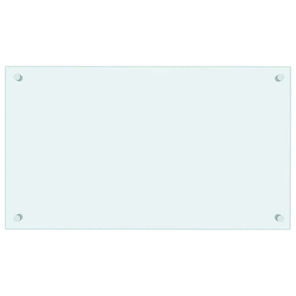 Kitchen Backsplash White 70 x 40 cm Tempered Glass