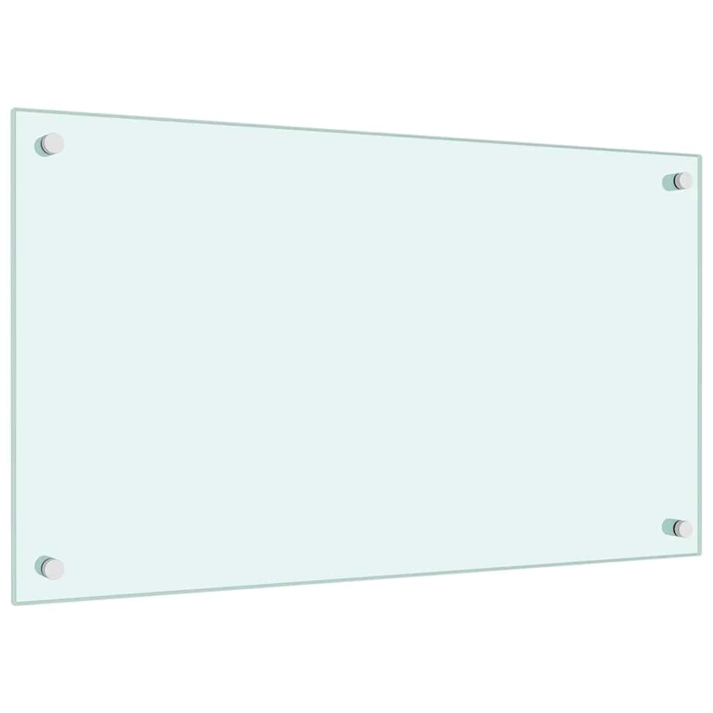 Kitchen Backsplash White 70 x 40 cm Tempered Glass
