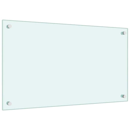 Kitchen Backsplash White 70 x 40 cm Tempered Glass