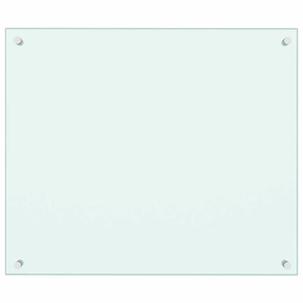 Kitchen Backsplash White 70 x 60 cm Tempered Glass
