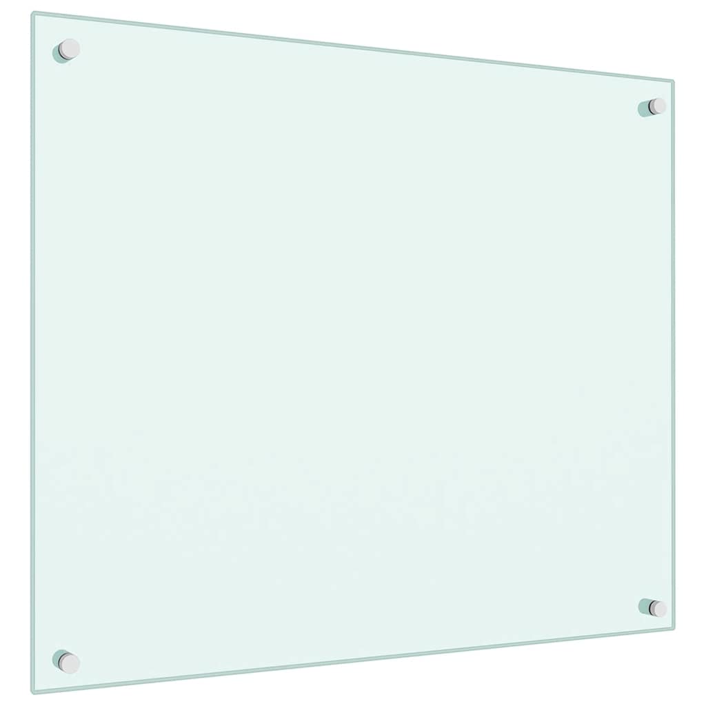 Kitchen Backsplash White 70 x 60 cm Tempered Glass