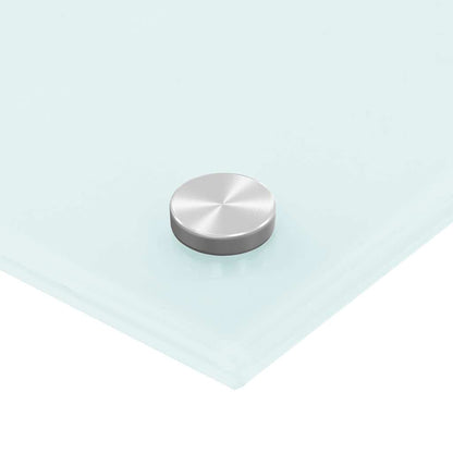 Kitchen Backsplash White 70 x 60 cm Tempered Glass