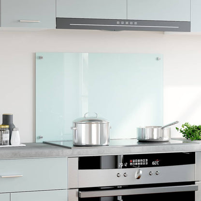 Kitchen Backsplash Milk 80 x 50 cm Tempered Glass