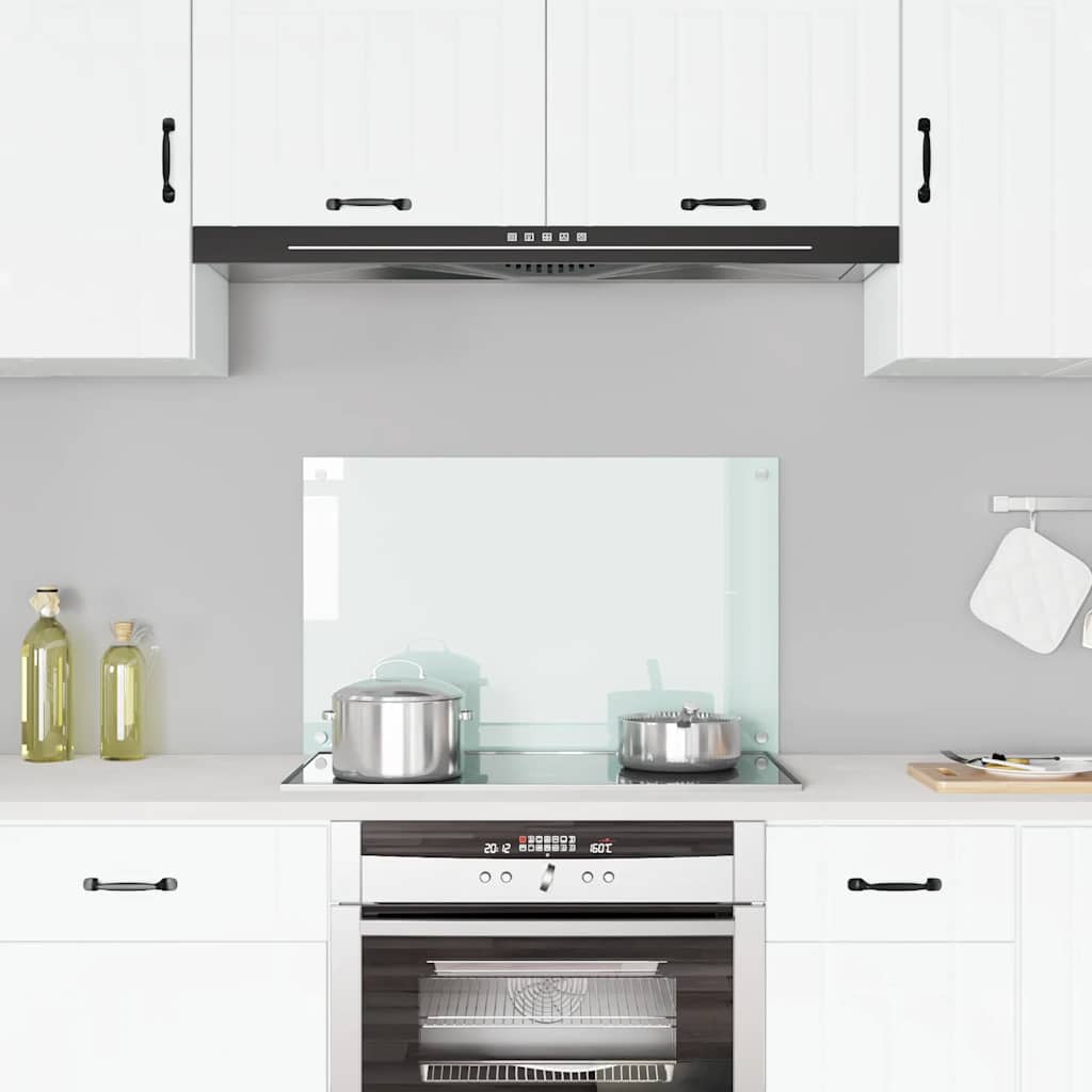 Kitchen Backsplash Milk 80 x 50 cm Tempered Glass