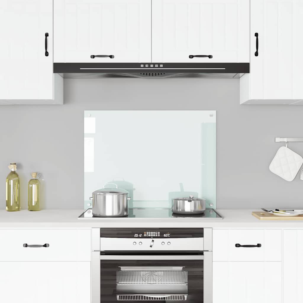Kitchen Backsplash Milk 80 x 60 cm Tempered Glass