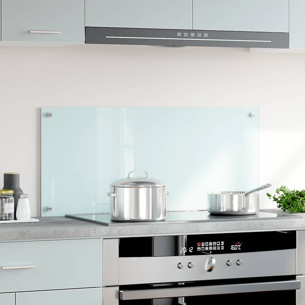 Kitchen Backsplash Milk 90 x 40 cm Tempered Glass