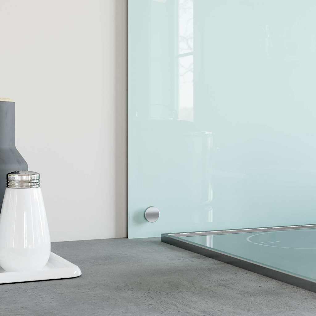 Kitchen Backsplash White 90 x 50 cm Tempered Glass