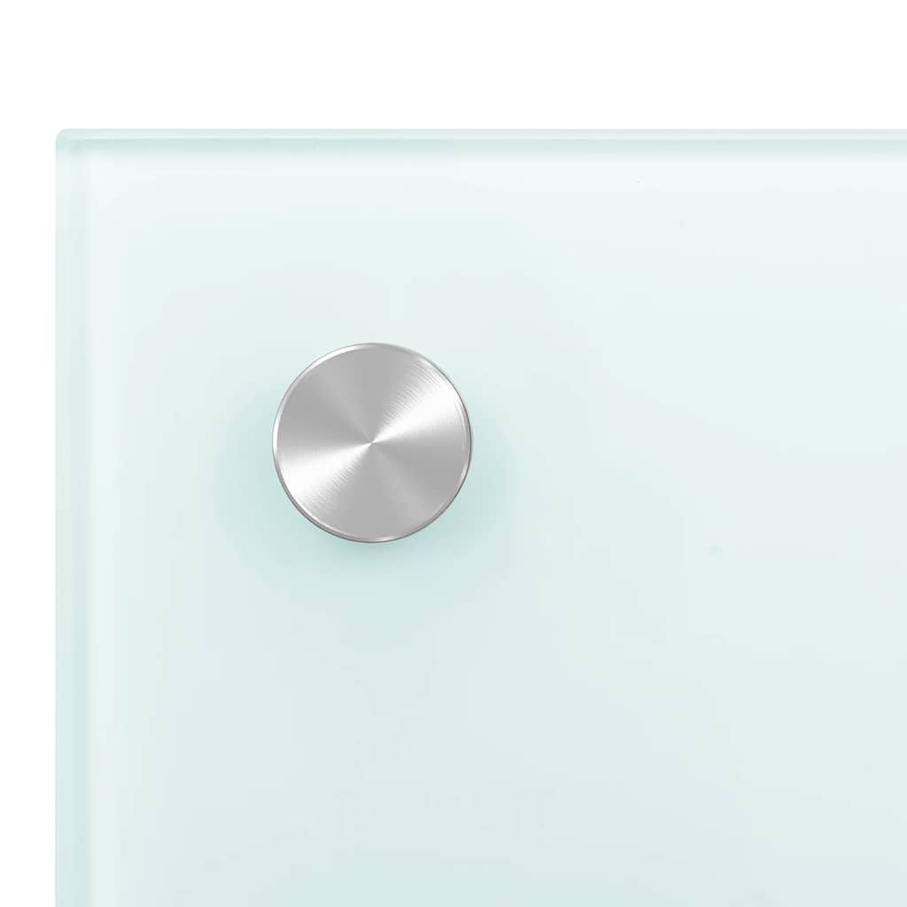 Kitchen Backsplash White 90 x 60 cm Tempered Glass