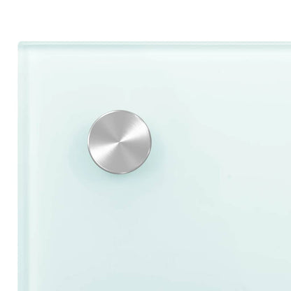 Kitchen Backsplash White 90 x 60 cm Tempered Glass