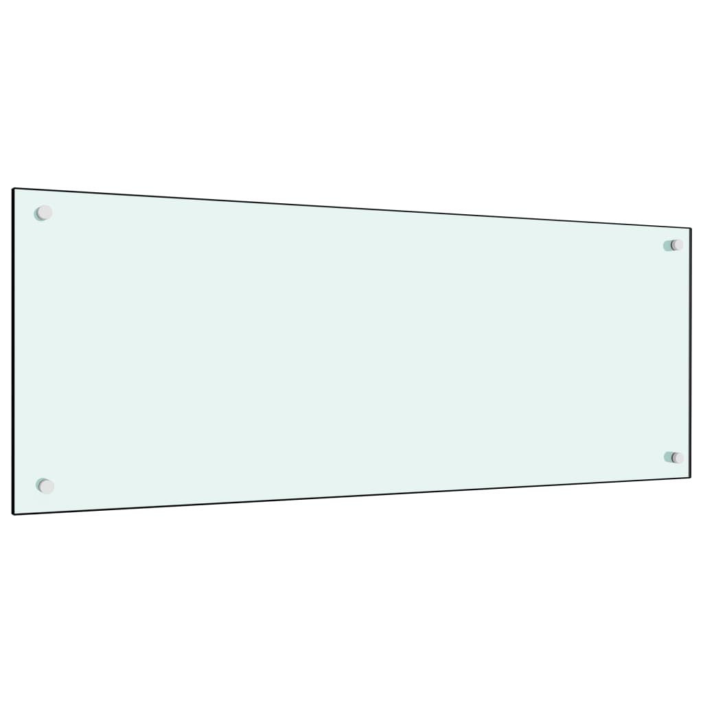 Kitchen Backsplash Milk 100 x 40 cm Tempered Glass