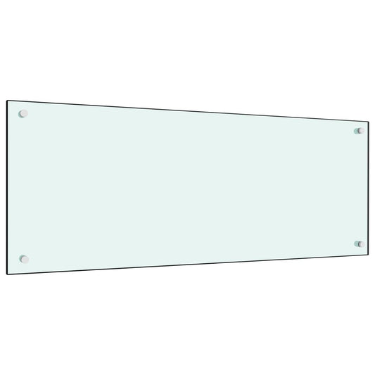 Kitchen Backsplash Milk 100 x 40 cm Tempered Glass