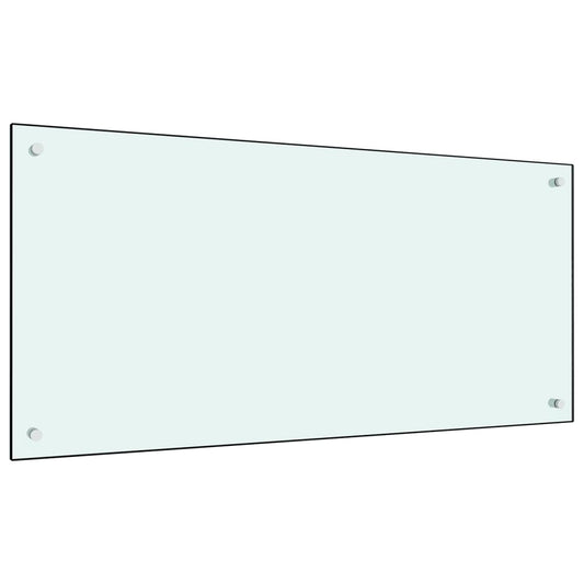 Kitchen Backsplash Milk 100 x 50 cm Tempered Glass