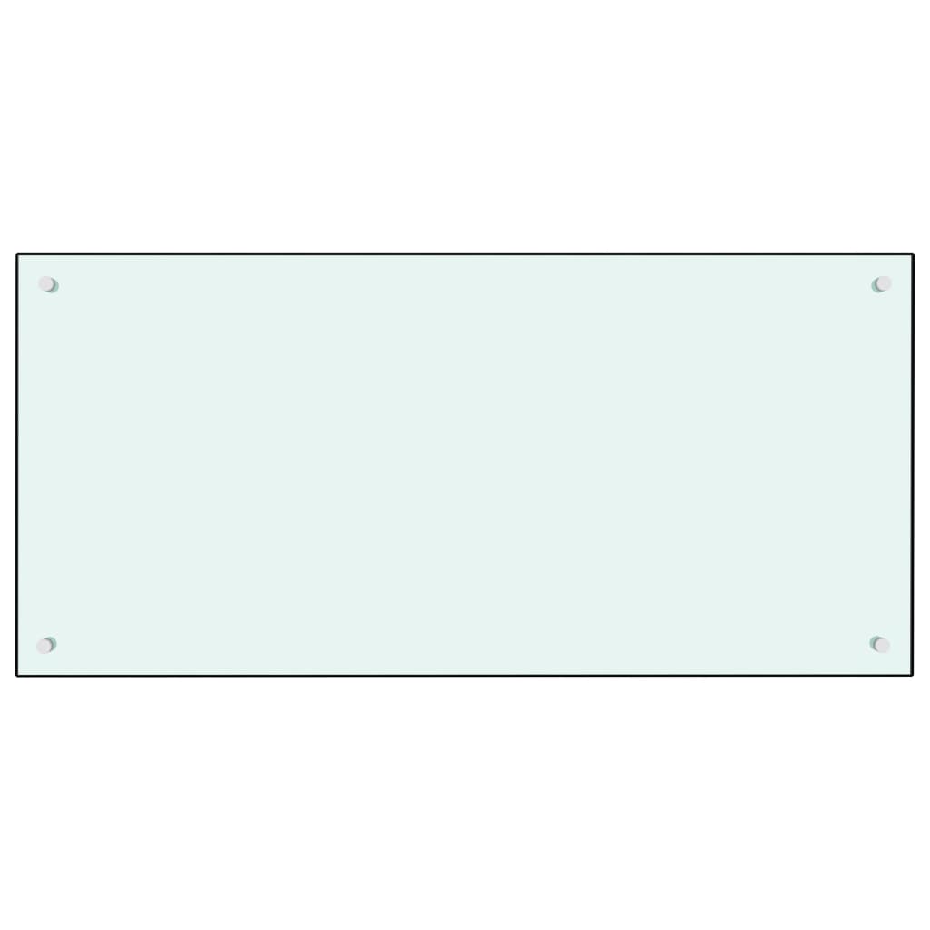 Kitchen Backsplash Milk 100 x 50 cm Tempered Glass