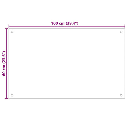 Kitchen Backsplash Milk 100 x 60 cm Tempered Glass