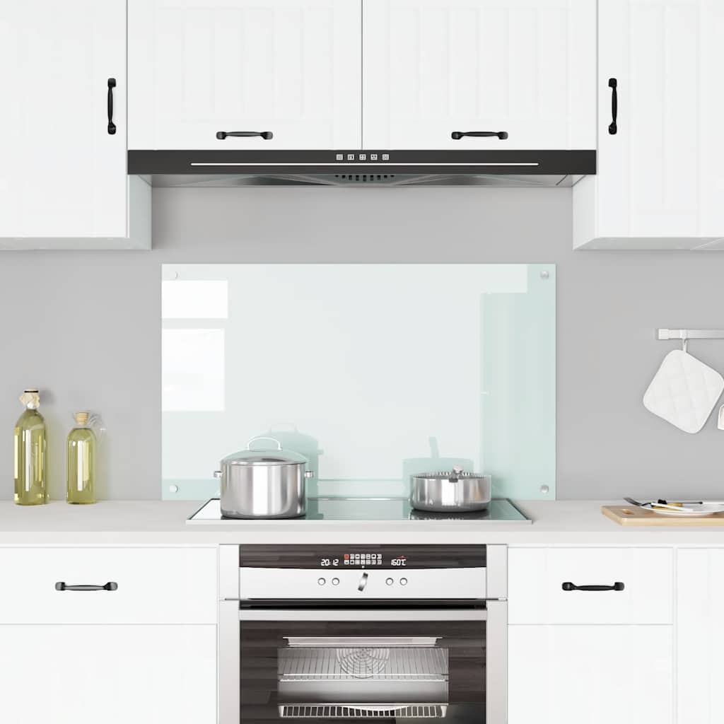 Kitchen Backsplash Milk 100 x 60 cm Tempered Glass