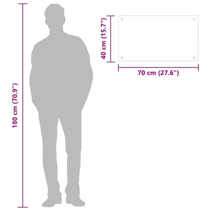 Kitchen Backsplash Transparent 70 x 40 cm Tempered Glass