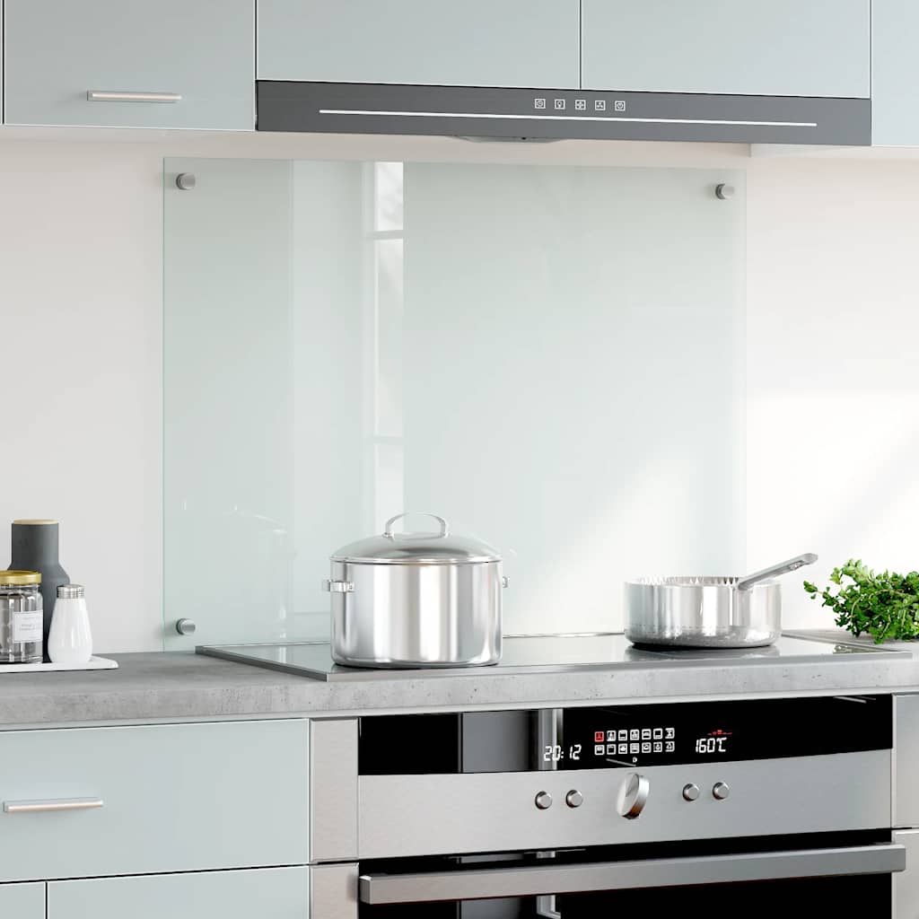 Kitchen Backsplash Transparent 80 x 60 cm Tempered Glass