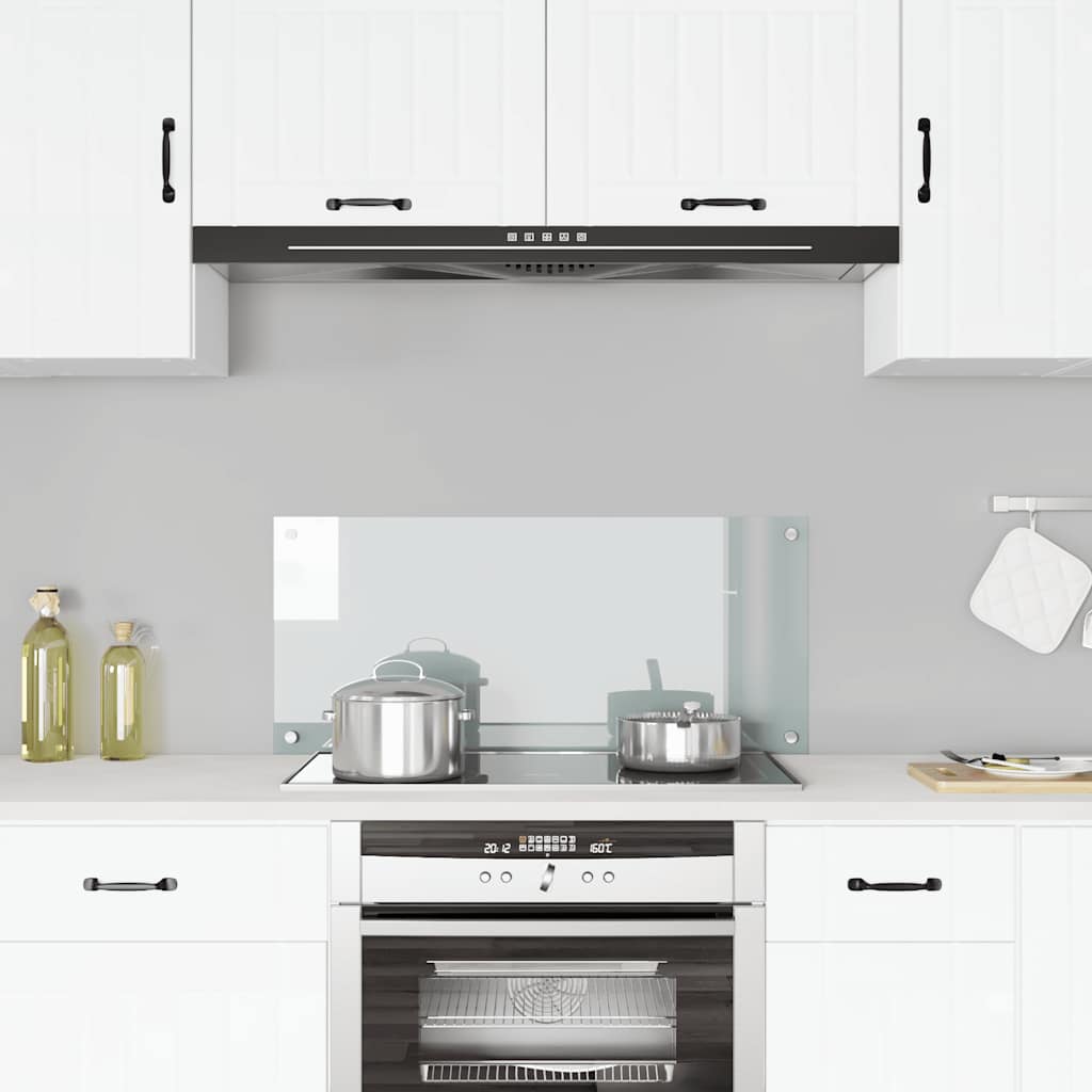 Kitchen Backsplash Transparent 90 x 40 cm Tempered Glass