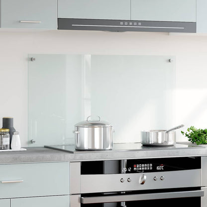 Kitchen Backsplash Transparent 90 x 50 cm Tempered Glass