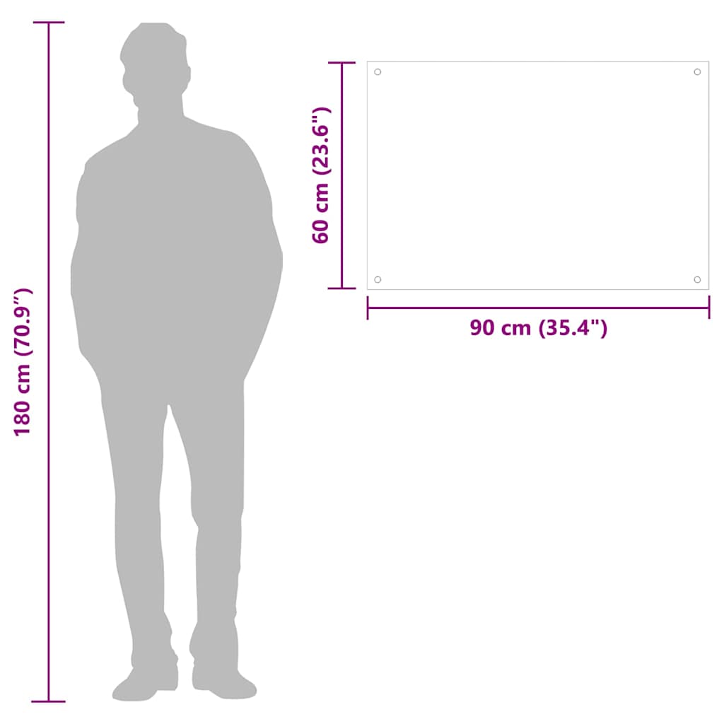 Kitchen Backsplash Transparent 90 x 60 cm Tempered Glass