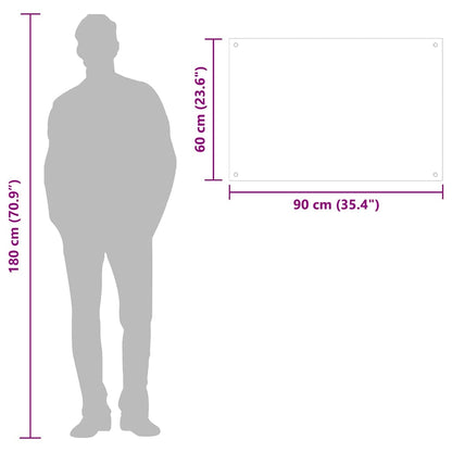 Kitchen Backsplash Transparent 90 x 60 cm Tempered Glass