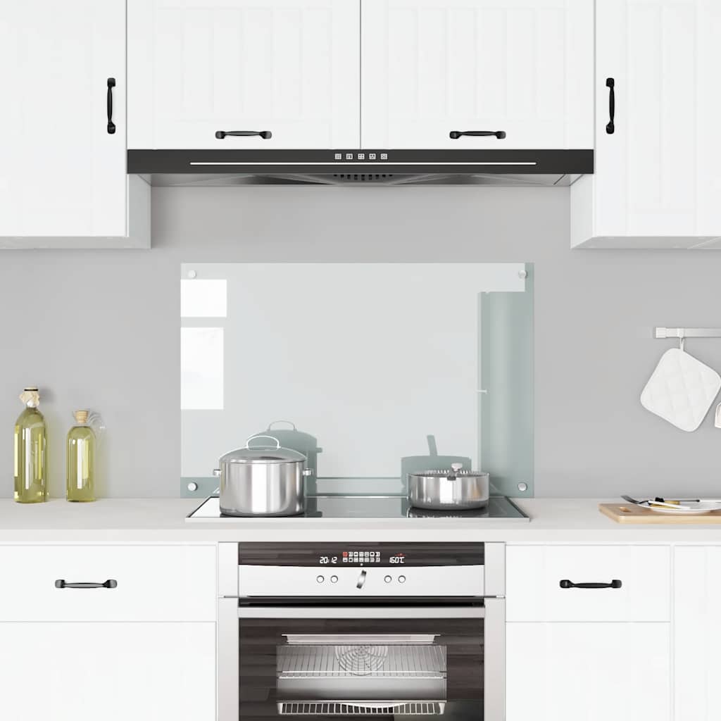 Kitchen Backsplash Transparent 90 x 60 cm Tempered Glass
