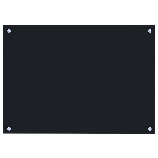 Kitchen Backsplash Black 70 x 50 cm Tempered Glass