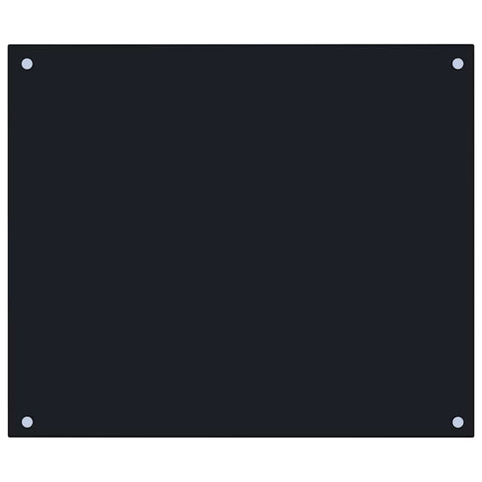 Kitchen Backsplash Black 70 x 60 cm Tempered Glass