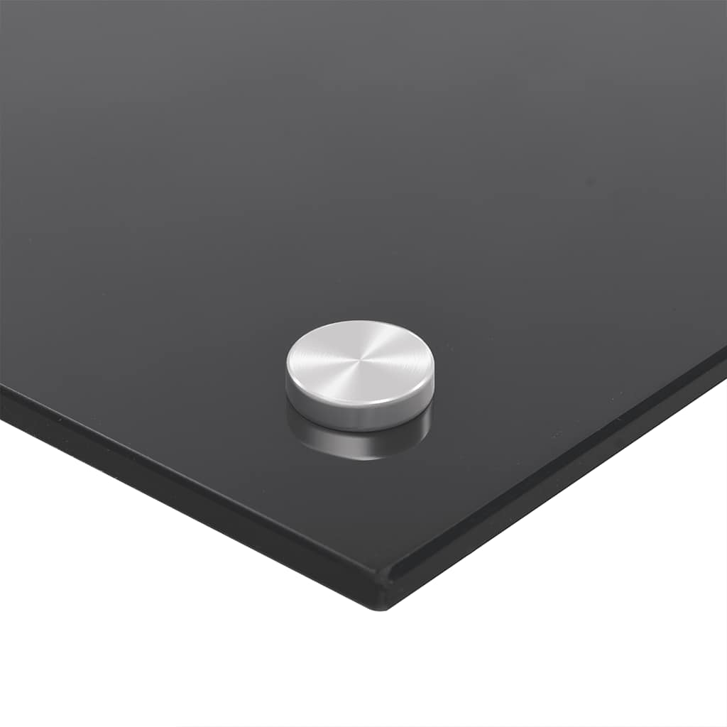 Kitchen Backsplash Black 70 x 60 cm Tempered Glass
