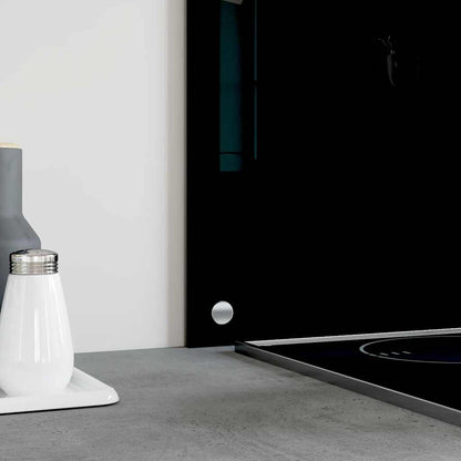 Kitchen Backsplash Black 80 x 40 cm Tempered Glass