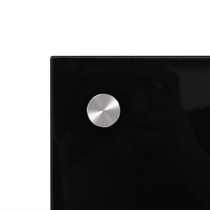 Kitchen Backsplash Black 80 x 40 cm Tempered Glass