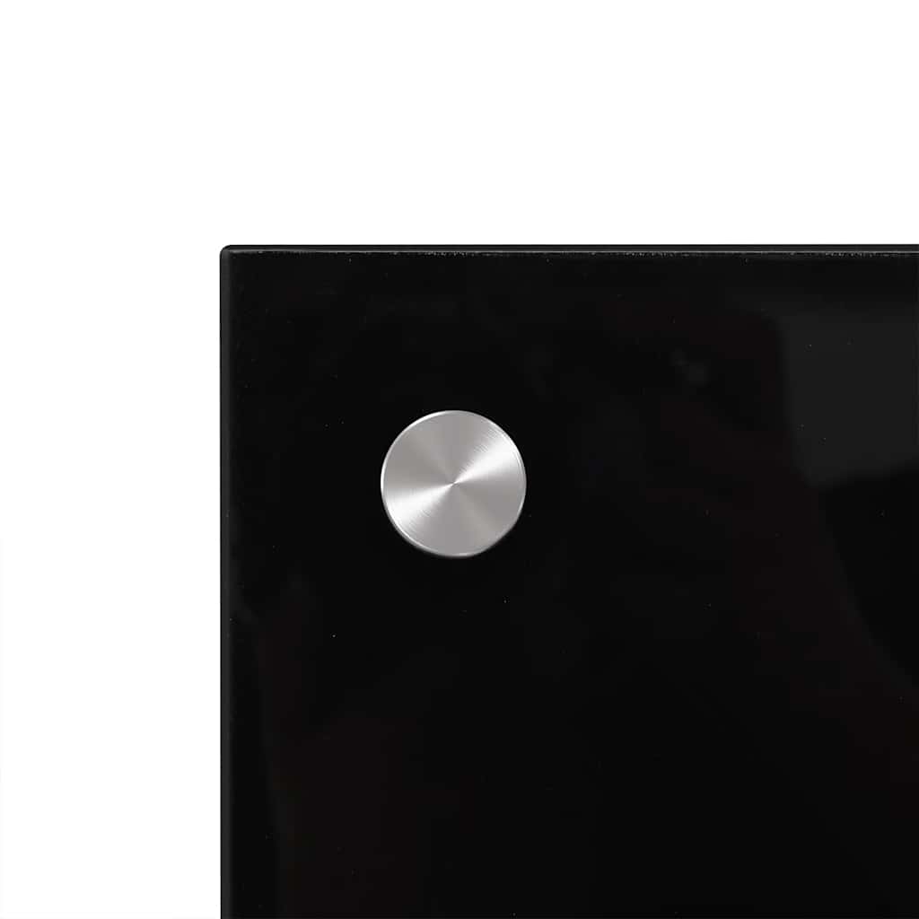 Kitchen Backsplash Black 80 x 50 cm Tempered Glass